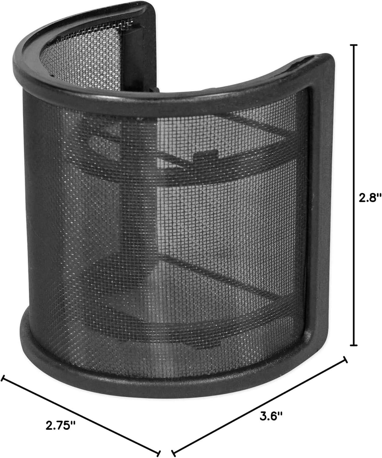 imageRockville RockPop Curve Pop Filter Windscreen Curved Mesh Lightweight 0064 lbs Broad Mic Compatibility Durable Metal for Studio Recording and PodcastingElastic Mount On Mic