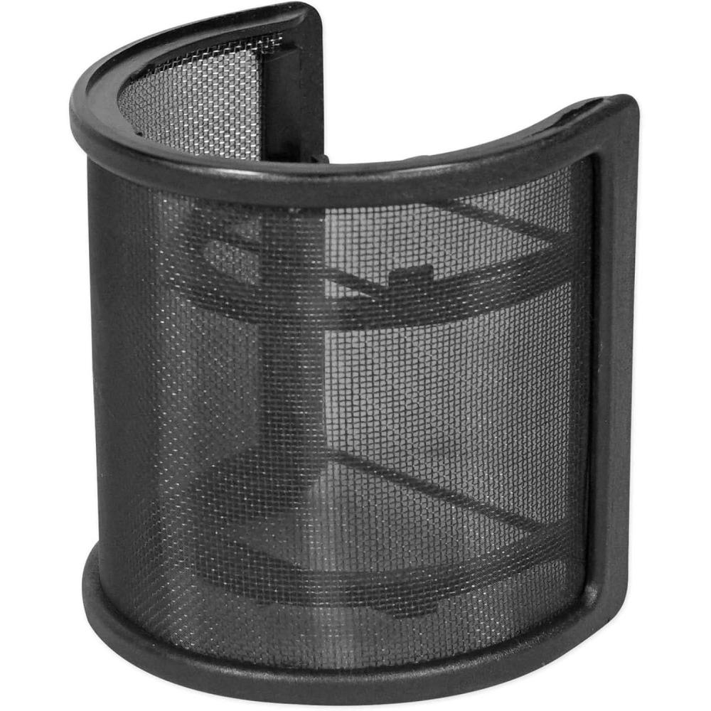 imageRockville RockPop Curve Pop Filter Windscreen Curved Mesh Lightweight 0064 lbs Broad Mic Compatibility Durable Metal for Studio Recording and PodcastingElastic Mount On Mic