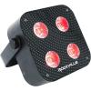imageRockville 4 Pack MINI IR4 Black 48W LED Par Wash Lights 4x12W RGBWAUV Wireless DMX App Group Control Rechargeable Battery Travel Bag for DJs and Party EventsBlack