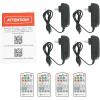 imageRockville 4 Pack MINI RF4 V2 White LED Wash Up Light RGBWAUV Compact App Remote LCD Wireless DMX Rechargeable Perfect for DJParty LightingWhite