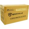 imageRockville 4 Pack MINI RF4 V2 White LED Wash Up Light RGBWAUV Compact App Remote LCD Wireless DMX Rechargeable Perfect for DJParty LightingWhite