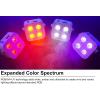 imageRockville 4 Pack MINI RF4 V2 White LED Wash Up Light RGBWAUV Compact App Remote LCD Wireless DMX Rechargeable Perfect for DJParty LightingWhite