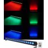 imageRockville Battery Strip 24 100W Rechargeable RGBW DJ Wash Light Bar 24x4W LEDs 58Channel DMX Remote for Events and Stage Lighting