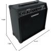 imageRockville GAMP 30 Watt Guitar Combo Amplifier Bluetooth Mic Input Footswitch Delay Effect for Home Practice and Small Gigs30 Watt