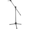 imageRockville GIGSTAND DUAL Microphone Stand with 2 Mic Clips 2637quot Detachable Boom Arm Adjustable 31quot55quot Height Foldable Tripod Base for Musicians and Podcasters