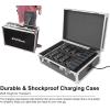 imageRockville MINI IR4 Charge Package 8 12W DJ Par Wash Up Lights  Charging Case RGBWAUV App Control Wireless DMX Rechargeable Battery for DJ Events and PartiesBlack