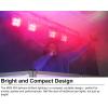 imageRockville Mini IR4 White LED Wash Light RGBWAUV Compact App Control LCD Wireless DMX Remote Rechargeable Perfect for DJ ampamp Event LightingWhite