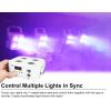 imageRockville Mini IR4 White LED Wash Light RGBWAUV Compact App Control LCD Wireless DMX Remote Rechargeable Perfect for DJ ampamp Event LightingWhite