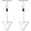 imageRockville Pair RVSM1 80 lbs Studio Monitor Speaker Stands Adjustable Height VibrationDamping EVA Pad Sturdy Steel Base White for Home and Professional Recording Studios