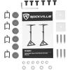 imageRockville Pair RVSM1 80 lbs Studio Monitor Speaker Stands Adjustable Height VibrationDamping EVA Pad Sturdy Steel Base White for Home and Professional Recording Studios