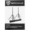 imageRockville Pair RVSS2 White Tripod DJ PA Speaker Stands 132 lbs Capacity Adjustable Height 4779 in Carrying Case Included for DJs Churches Clubs