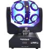 imageRockville Party Spinner LED 150W Moving Head DJ Light 18 LEDs 12 RGBW  6 White COB DMX Controls Sound Activated for Parties and Stage Events