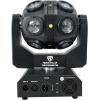 imageRockville Party Spinner LED 150W Moving Head DJ Light 18 LEDs 12 RGBW  6 White COB DMX Controls Sound Activated for Parties and Stage Events