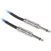 imageRockville RCGT10BL 10ft 14 TS to 14 TS Guitar Cable Blue PVC Jacket 24 AWG OxygenFree Copper NickelPlated Connectors 90 OFC Shielding for Musicians and Studio Recording