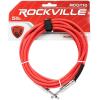 imageRockville RCGT10R 10ft 14 TS to 14 TS Instrument Cable Red Durable Build NickelPlated Connectors LowNoise Design for Guitarists and Live Performers