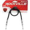imageRockville RCGT15B 15ft 14 TS to 14 TS Instrument Cable 100 Copper 90 Shielding Durable Connectors for Guitar and Studio Use