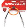 imageRockville RCGT15O 15ft 14 TS to 14 TS Instrument Cable 100 Copper 90 Shielding Orange for Guitarists and Studio Musicians