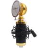 imageRockville RCM02 Pro Studio Condenser Microphone Cardioid Pattern AllAluminum Chassis with Steel Basket Dual Connectivity XLR and 35mm Shock Mount Cables for Recording and Podcasting