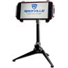 imageRockville RDTS Adjustable Height Studio Desktop Tripod Microphone Stand Metal Build Foldable Design Mic Clip Adapter Included for Podcasting and Streaming