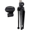 imageRockville RDTS Adjustable Height Studio Desktop Tripod Microphone Stand Metal Build Foldable Design Mic Clip Adapter Included for Podcasting and Streaming