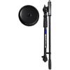 imageRockville RKDS Kick DrumGuitar Amp Mic Stand with Steel Round Base Fixed Boom Arm Rubber Pad HeavyDuty Compact and Portable for Stage and Studio