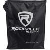 imageRockville RLS2400 Lightweight Folding DJ Laptop Stand wExtra Shelf ampamp Travel Bag Aluminum Construction Portable for DJs and Musicians