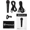 imageRockville RMICSR Dynamic Handheld Microphone 600 Ohms 30 72dB Sensitivity M56 Cartridge Metal Body OFC Copper Cables ampamp Case for DJ Vocal Karaoke