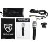 imageRockville RMPXLR Dynamic Super Cardioid Microphone 10ft XLR Cable Rugged Plastic Body Clear Sound M06 Cartridge for Vocals and Instruments