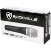 imageRockville RMPXLR Dynamic Super Cardioid Microphone 10ft XLR Cable Rugged Plastic Body Clear Sound M06 Cartridge for Vocals and Instruments