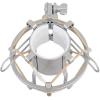 imageRockville ROCKSHOCK Silver Metal Studio Microphone Shock Mount with Foam Insert Fits 43mm48mm Mics Standard 58quot Thread with 38quot Adapter for Studio Recording and Podcasting MicsSilver