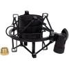 imageRockville ROCKSHOCK Silver Metal Studio Microphone Shock Mount with Foam Insert Fits 43mm48mm Mics Standard 58quot Thread with 38quot Adapter for Studio Recording and Podcasting MicsBlack