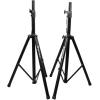 imageRockville RVSS2XLR Adjustable Tripod SpeakerLight Stands 2 132 lbs Capacity Includes 2 20Foot XLR Cables Travel Bag Steel Build for DJs and Live Setups
