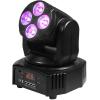 imageRockville RockOn7 40W RGBW Moving Head Wash Light 4x10W LEDs DMX ampamp Sound Modes FullFunction Remote for DJs Clubs Stage Lighting