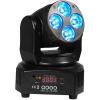 imageRockville RockOn7 40W RGBW Moving Head Wash Light 4x10W LEDs DMX ampamp Sound Modes FullFunction Remote for DJs Clubs Stage Lighting