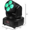 imageRockville RockOn7 40W RGBW Moving Head Wash Light 4x10W LEDs DMX ampamp Sound Modes FullFunction Remote for DJs Clubs Stage Lighting