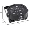 imageRockville RockPAR50 18W LED RGB Par Can Wash Light with DMX SoundActivated Mode Power DaisyChain Dual Bracket for DJs and Club LightingBlack