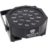 imageRockville RockPAR50 18W LED RGB Par Can Wash Light with DMX SoundActivated Mode Power DaisyChain Dual Bracket for DJs and Club LightingBlack