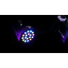 imageRockville RockPAR50 18W LED RGB Par Can Wash Light with DMX SoundActivated Mode Power DaisyChain Dual Bracket for DJs and Club LightingBlack