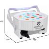 imageRockville RockPAR50 18W LED RGB Par Can Wash Light with DMX SoundActivated Mode Power DaisyChain Dual Bracket for DJs and Club LightingWhite