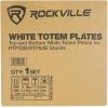 imageRockville White Totem Plates for RTP32BRTP82B Top and Bottom Steel Plates Easy Install 196quot Base 118quot Top for DJs and Event LightingWhite