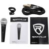 imageRockville Wired Pro MIc Kit 1  HighEnd Metal MicrophoneMic StandCarry BagCable BlackStandCarry BagCable