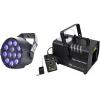 image1 Rockville ROCKHAZE 1000 CFM DMX Hazer Machine Water Based DJClub Haze2 Remotes Bundle with 1 Eliminator Mini Par UV LED DMX Par Can Blacklight for DJStageClubsBars ADJ 2 Items
