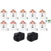 image10 Rockville RockWedge LED White RGBWAUV Rechargeable Wireless DMX LightsBag
