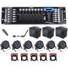 imageRockville 192Channel DMX ControllerLighting TransmitterReceiver6 Par Lights