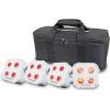 imageRockville 4 Pack MINI IR4 Black 48W LED Par Wash Lights 4x12W RGBWAUV Wireless DMX App Group Control Rechargeable Battery Travel Bag for DJs and Party EventsWhite