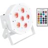 imageRockville BATTERY PAR 61 White 36W Rechargeable RGBWAUV DMX Wash Light 15Hour Battery Sound Activated IR Remote Replaceable Battery 25 degree Beam Angle for DJs and Event LightingWhite