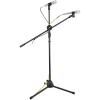 imageRockville GIGSTAND DUAL Microphone Stand with 2 Mic Clips 2637quot Detachable Boom Arm Adjustable 31quot55quot Height Foldable Tripod Base for Musicians and Podcasters