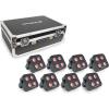 imageRockville MINI IR4 Charge Package 8 12W DJ Par Wash Up Lights  Charging Case RGBWAUV App Control Wireless DMX Rechargeable Battery for DJ Events and PartiesBlack