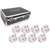 imageRockville MINI IR4 Charge Package 8 12W DJ Par Wash Up Lights  Charging Case RGBWAUV App Control Wireless DMX Rechargeable Battery for DJ Events and PartiesWhite