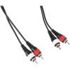 imageRockville RCDR10B 10ft Dual Mono Right Angle RCA to Straight RCA Patch Cable 100 Copper NickelPlated Connectors Durable Design HighFidelity Audio for Musicians and Home Theater